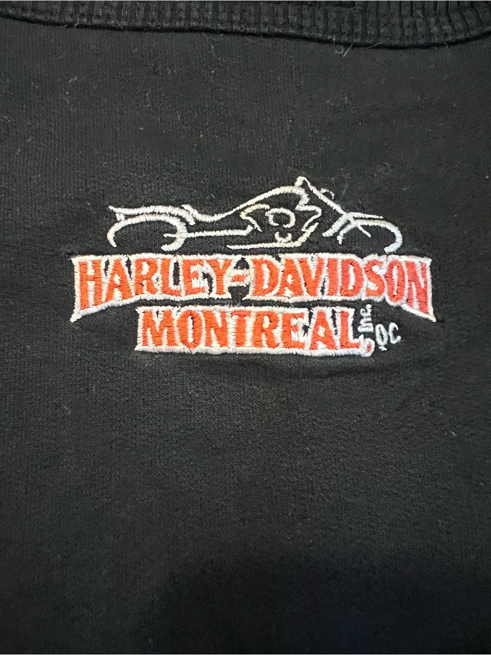 Vintage Harley-Davidson Montreal Crewneck Sweatshirt Distressed Thrashed XL - Picture 5 of 9